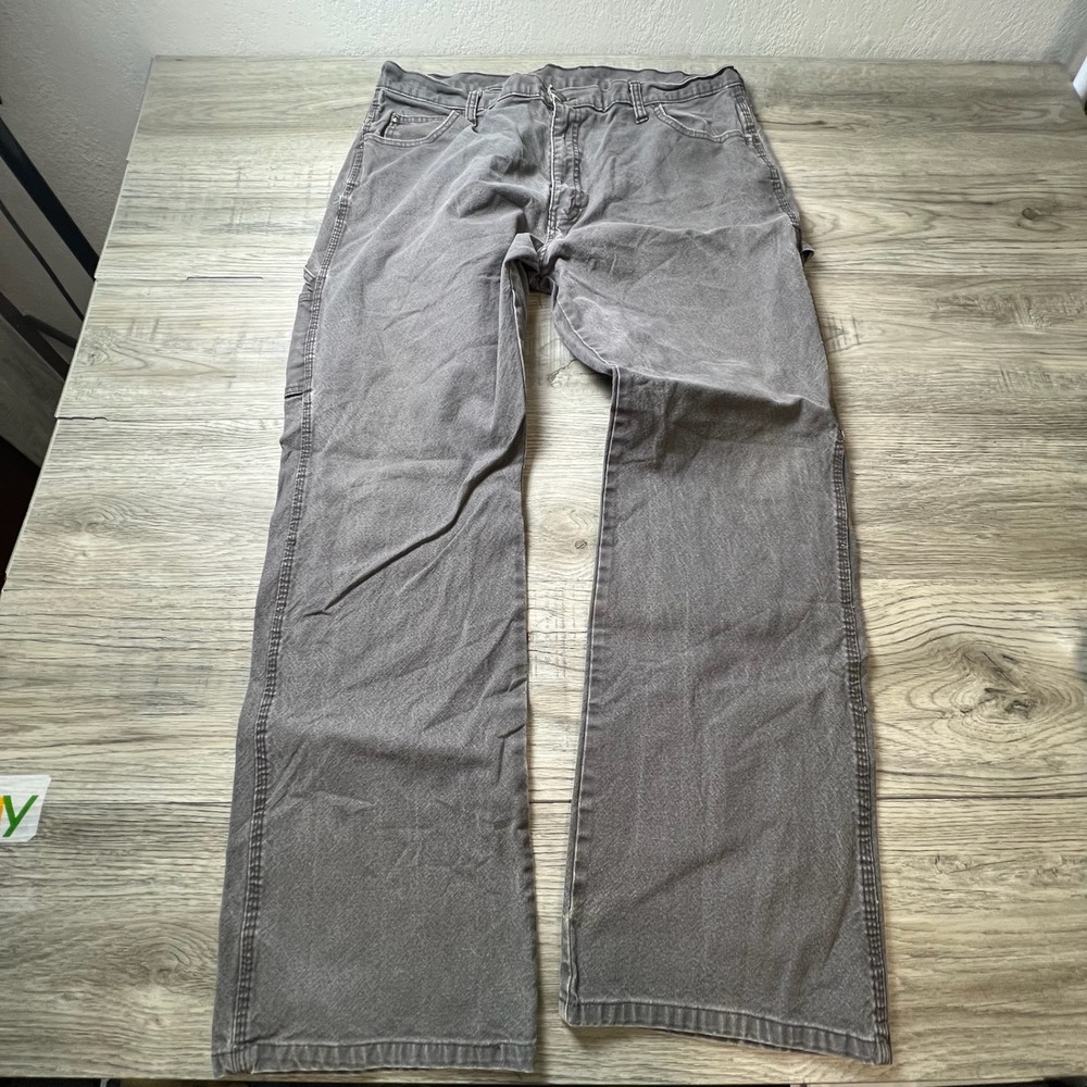 Genuine Dickies Carpenter Pants Mens‎ 38x32 Gray Utility Workwear Straight Leg